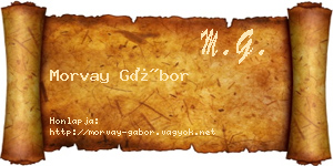 Morvay Gábor névjegykártya